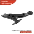 thumbnail image 4 of Geelife Front Right Control Arm & Ball Joint Assembly for Toyota Camry Highlander Lexus, 4 of 7