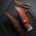 thumbnail image 6 of Brown Knife Sheath Holster Leather Sheath Holder Camp Outdoor Carry Flashlight Case Belt Loop Case Fold Knife Tool 4, 6 of 8