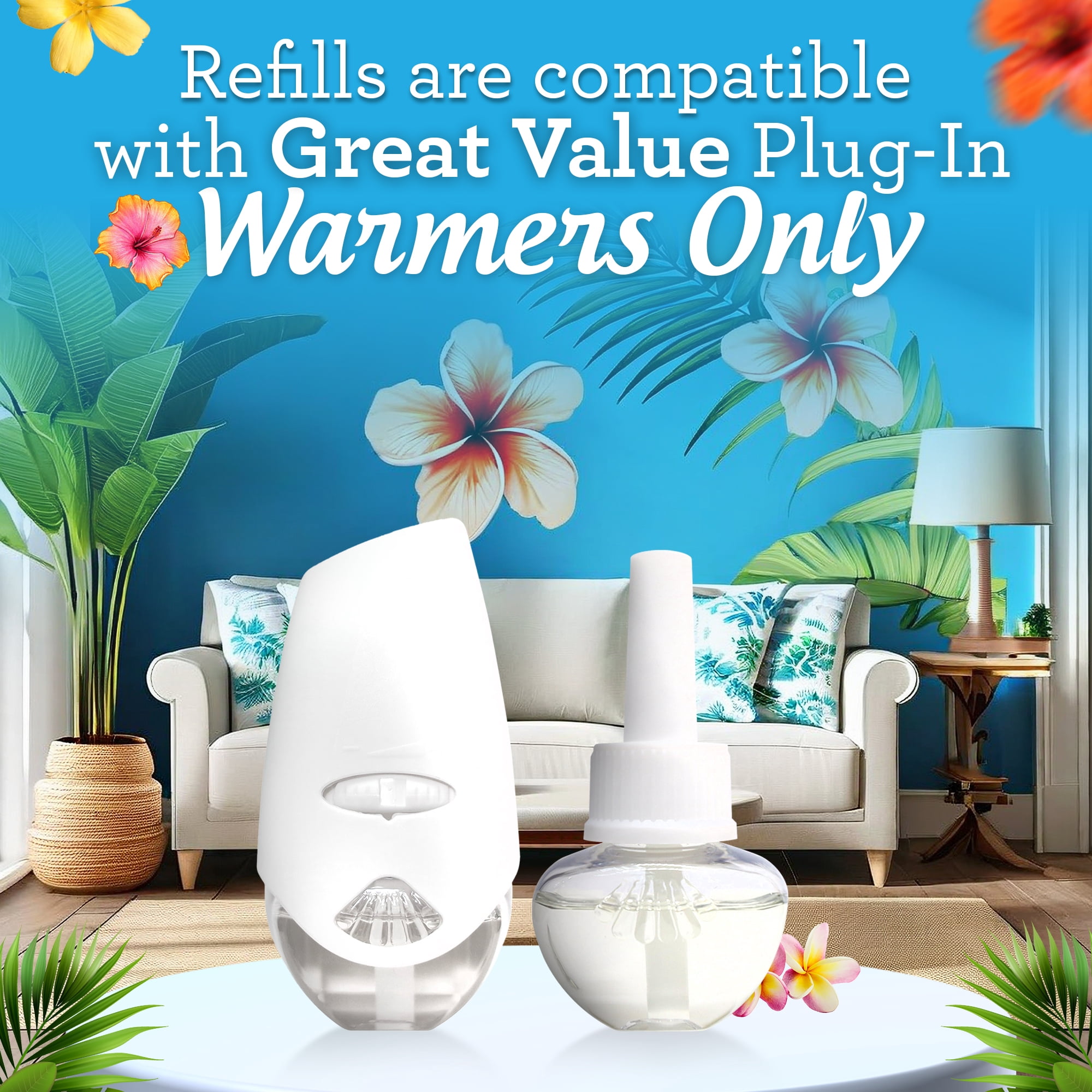Great Value Hawaiian Plug-In Air Freshener Refills, 5 Count, 5 - 0.67 fl oz