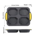 thumbnail image 3 of Clearance Cake Mould under $10 Set Of 5 Silicone Pan With Brush Spatula Gloves 9 And 4 Perforated Bread Baking Tray Nonstick French Pans For Oven Bake Mould Toaster Pan For Loaf Hot D 2PC, 3 of 9