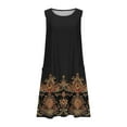 thumbnail image 5 of Styesk Robes pour Femmes Robe Décontractée Sans Manches en Coton Lin Ample avec Poches, 5 of 5