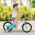 thumbnail image 4 of Costway 14" Kids Bike with Adjustable Saddle Handlebar Removable Training Wheels Handbrake Pink, 4 of 10