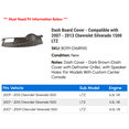thumbnail image 2 of Dash Board Cover - Compatible with 2007 - 2013 Chevy Silverado 1500 LTZ 2008 2009 2010 2011 2012, 2 of 2