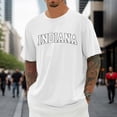 thumbnail image 2 of Aihuaihua Mens Knit Shirt Crew Neck Short Sleeve Plus Size Indiana Print Everyday Tee Athletic Fit Young Mens Clothes White S, 2 of 5