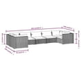thumbnail image 4 of vidaXL 7 Piece Garden Lounge Set with Cushions Poly Rattan Brown, 4 of 4