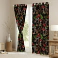 thumbnail image 3 of Feelyou Red Jungle Mushroom Kids Curtains Pack of 2 (42x84 Each), Plant Botanical Curtains Blackout, Rustic Farmhouse Bedroom Curtains, Window Curtains Home Decor, 3 of 6