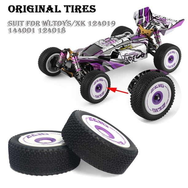 2 uds neumáticos de rueda de goma para Wltoys XK 144001 124018 124019 124016 (delantero) Ehuebsd Para estrenar
