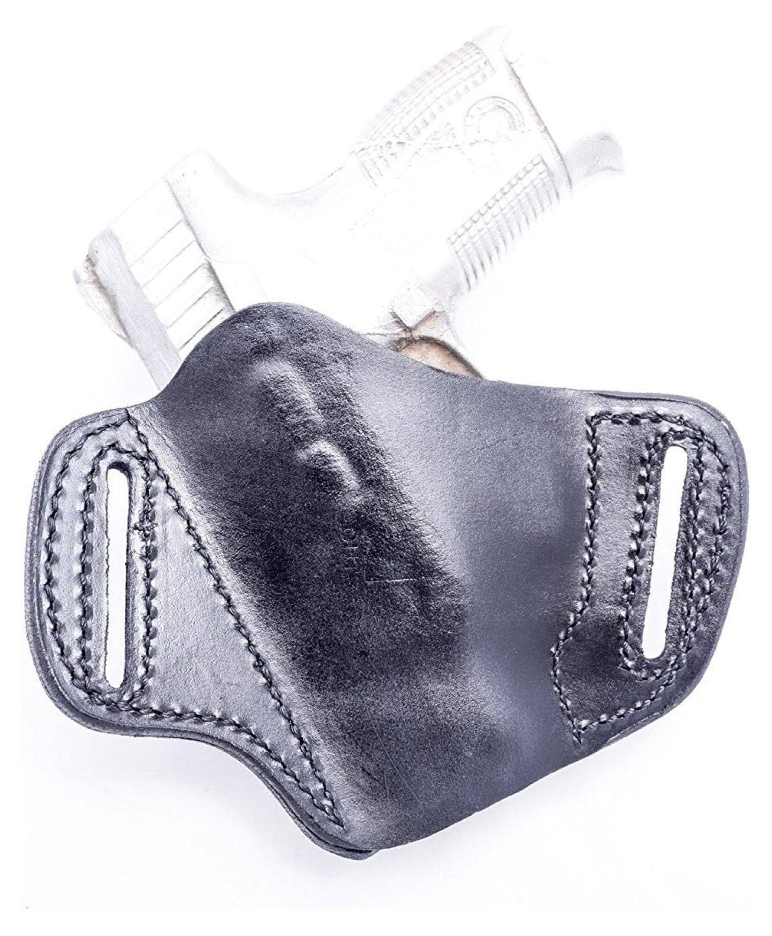 LP2XDSC (Black-Right) Full Grain Heavy Leather OWB Open Carry Pancake, Side Carry Belt Holster for Armory XD Subcompact 9mm, .40S&W. Also fits 3" XD MOD.2! Handcrafted in USA.