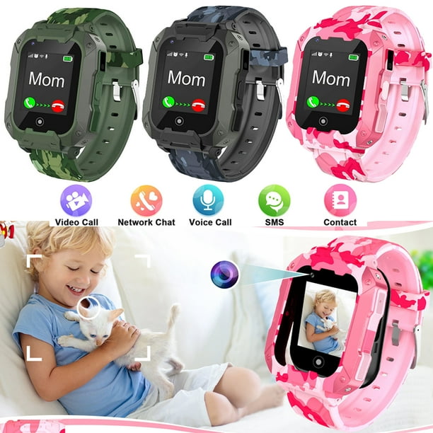 4G Smart Watch for Kids, IP67 Waterproof Touch Screen Children WiFi Phone Smartwatch with GPS