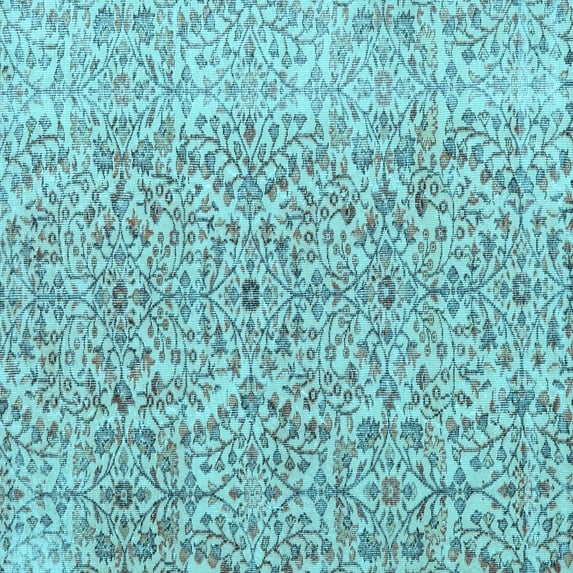 Ahgly Company Indoor Square Persian Light Blue Traditional Area Rugs, 4' Square