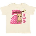 thumbnail image 3 of Inktastic Pink Sloth 2nd Birthday Girls Toddler T-Shirt, 3 of 5