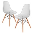 thumbnail image 1 of Sillas Modernas Con Acrílico Transparente 2 Piezas Gris Gaon, 1 of 8