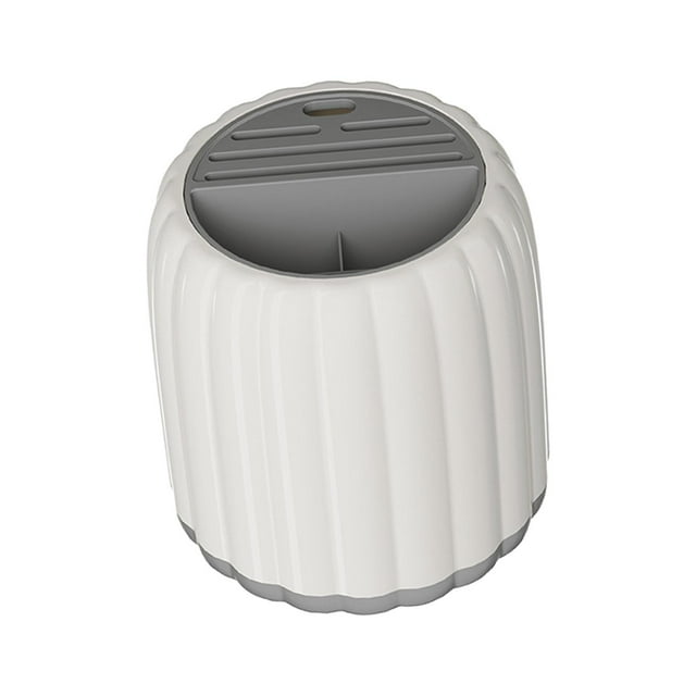 Escurridor de cubiertos giratorio, escurridor de cubiertos para encimera, carrito para fregadero, gran capacidad blanco