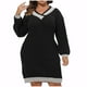 thumbnail image 2 of Puntoco-suéter informal para mujer, vestido de lana con cuello en V, cinturilla y vestido ajustado de talla grande, liquidación navideña Puntoco Puntoco-4603, 2 of 4