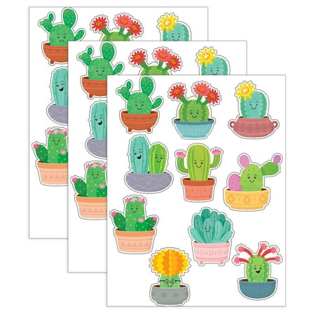 Teacher Created Resources Happy Cactus Crew Accents, 30 Per Pack, 3 Packs