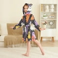 thumbnail image 4 of FORMRS Niños Bathrobe Unisex Hooded Robe Soft Plush Pajamas Sleepwear, Size 2-3T, Yellow Halloween Ghosts, 4 of 7