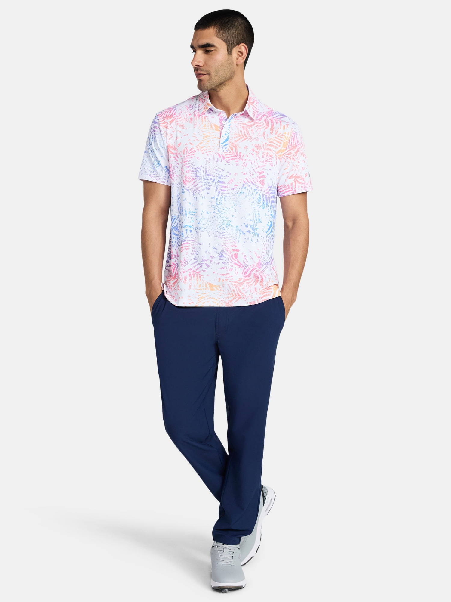 Birdie Bound Men's & Big Men's Novelty Print Golf Polo, Sizes S-5XL