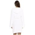 thumbnail image 4 of Just Love Hooded Velour Robe for Women with Sherpa Lined Hood (White With Hood, 1X), 4 of 4