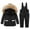Black, variant on Coerni Toddler Boys Girls Ski Suits Hooded Puffer Jacket and Snowpants Kids 2-Piece Snowsuit Set Waterproof Snowboard Snow Clothes