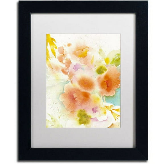 Trademark Fine Art "Orange Reflection" Canvas Art by Sheila Golden, White Matte, Black Frame