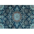 thumbnail image 1 of Ahgly Company Indoor Rectangle Medallion Light Blue Traditional Area Rugs, 5' x 8', 1 of 4
