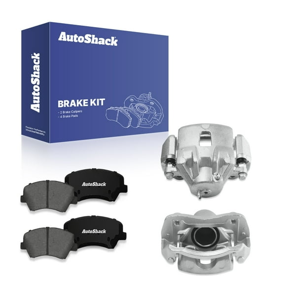 AutoShack Front Brake Calipers   Premium Ceramic Brake Pads Replacement for 2011-2016 Hyundai Elantra 2013-2014 Hyundai Elantra Coupe 6-PC Kit