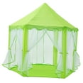 thumbnail image 1 of Tienda de juegos con castillo de princesa, fácil de instalar, tienda plegable portátil para niños, hexagonal de juguete para fiesta en Verde, 1 of 8