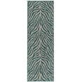 thumbnail image 3 of Unique Loom Outdoor Safari Collection Area Rug - Tsavo (2' x 6' Runner Teal/Ivory), 3 of 7