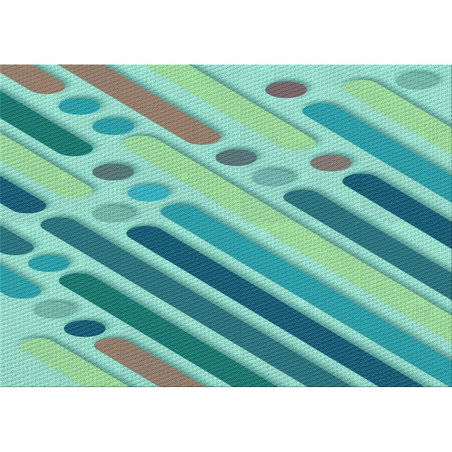 Ahgly Company Tapis Rectangulaire Lavable en Machine Intérieur Transitionnel Vert Profond, 2 Pieds x 5 Pieds