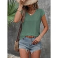 thumbnail image 2 of Zeagoo Flowy Tank Tops for Women Casual Eyelet Summmer Tops Cute Loose Fit V Neck Casual Cap Sleeve Shirts, 2 of 5