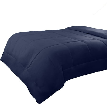 All Season Down Comforter 100 Polyester Machine Washable Navy