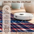 thumbnail image 6 of Design&I 4'x6' Washable Area Rug Stripes Welcome Tartan Plaid Door Striped Doormat Patriotic Stars Refined for Reading Nook, Bedroom, Pet Friendly & Non-Slip Built-In Grip, 6 of 7