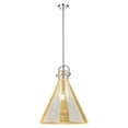 thumbnail image 3 of 410-1SL-CB-G411-18ME Innovations Lighting Newton Cone - 1 Light Stem Hung Pendant-18 Inch Wide and 20 Inch Tall-Champagne Bronze Finish-Mercury Glass, 3 of 5