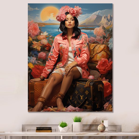 Designart "Lv Stylish Wanderlust III" Fashion Canvas Print
