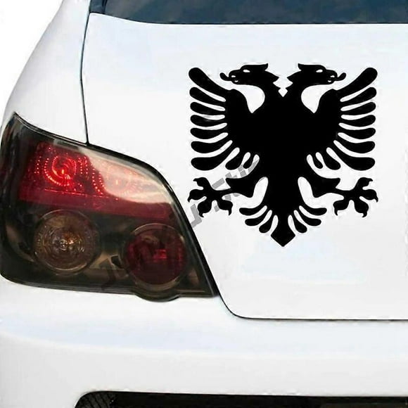 Albanian Flag Map Eagle Car Sticker Country Code Oval with Flag Sticker Decal Waterproof Sticker on Car Rear Bumper Window Vinyl