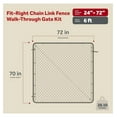 thumbnail image 2 of Adjust-A-Gate Chain Fence Gate Kit with Round Corner Frame (24"-72" W x 6' H), 2 of 9