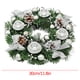 thumbnail image 4 of Wreath candlestick simulation, red ribbon double ball, restaurant desktop decoration, elegant home decor, party celebration, wedding favor, metal frame, 2-tier design, for office use, 4 of 8