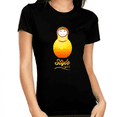 thumbnail image 1 of Russian Shirts for Women - Russian Style Nesting Doll Matrioshka Russian Graphic Tees, 1 of 5