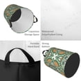 thumbnail image 6 of LNWH Laundry Basket, Green Abstract Mandala Texture Pattern Foldable Laundry Hamper with Handles Waterproof, Medium Size, 6 of 8