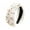 White, variant on Women Baseball Knot Headband Stylish Shiny Pearl Sports Team Game Day Accessories Hair Band for Athletic Fashion