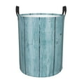 thumbnail image 1 of Fotbe Turquoise Wooden1 Cesto de Ropa con Asas, Cesto Impermeable de Gran Capacidad, Bolsa de Lavado para Dormitorio, Cesto de Ropa con Ruedas y Asas-Small, 1 of 6