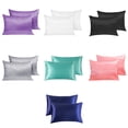 thumbnail image 4 of Yuarrent 2 uds funda de almohada poliéster satén funda de almohada ropa de cama funda de almohada para dormir Juegos de cama gris 51*66cm Yuarrent HA003643-10, 4 of 6