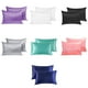 thumbnail image 5 of Toystoory 2 uds funda de almohada poliéster satén funda de almohada ropa de cama funda de almohada para dormir Juegos de cama gris 51*66cm Toystoory HA003643-10, 5 of 6
