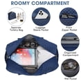 thumbnail image 4 of Bolsa de viaje LUOCIP de gran capacidad de 35 litros con bolsillo húmedo, color azul marino, 4 of 6