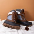thumbnail image 5 of Pennysue Women's Waterproof Snow Booties A1-Brown Warm Mid-Tube Winter Boots Size 8, 5 of 8