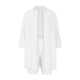 thumbnail image 4 of Conjunto de blusa y pantalones cortos de manga larga con cuello vuelto liso para mujer Wmkox8yi  bvn4019, 4 of 8