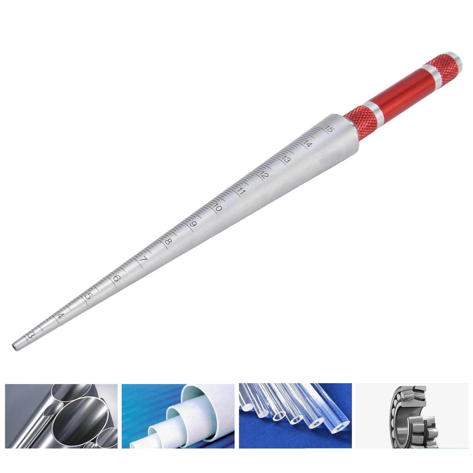 Aperture Gauge, Wear Resistant 3-15mm Inner Diameter Ruler For Thin Walled Parts For Plastic Pipes