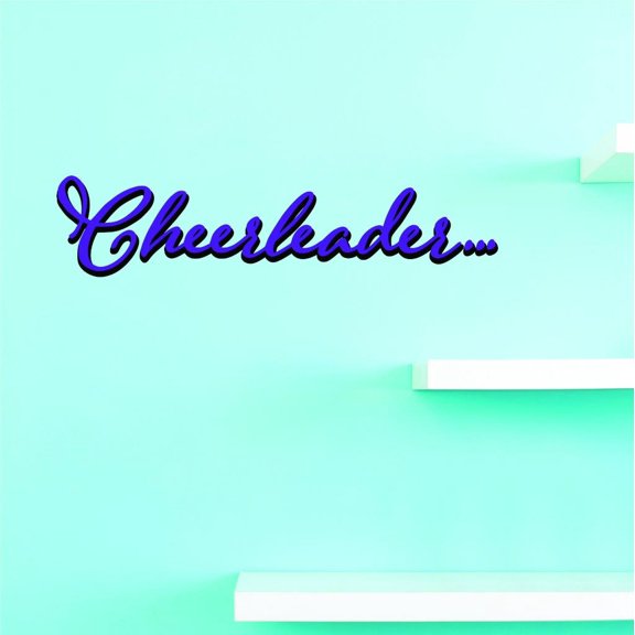 Custom Decals Cheerleader... Wall Art Size: 16 X 60 Inches Color: Black