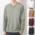 thumbnail image 2 of Camiseta de manga larga con cuello redondo para hombre, top de otoño, ropa de diario s20241224643, 2 of 5