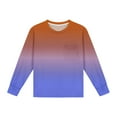 thumbnail image 7 of Girls Long Sleeve Gradient Color Shirts Crew Neck Winter Fall Teen Tops Vintage Clothes Kids Clothes with Pocket, 7 of 7
